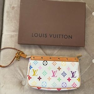 Louis Vuitton Monogram clutch purse multicolor